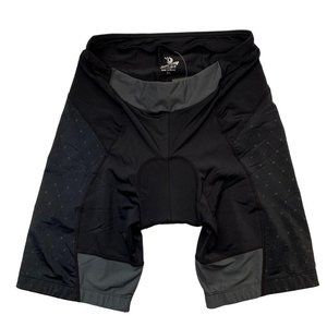 Beroy Womens Padded Cycling Shorts Size XL Black Gray 3D Gel Pad Anti Slip Grip